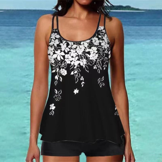 Damen Tankini-Oberteil mit floralem Design und Rückenriegel R&B