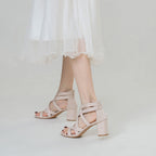 Damen Sandalen mit stylischem Kreuzriemen und komfortablem Blockabsatz R&B