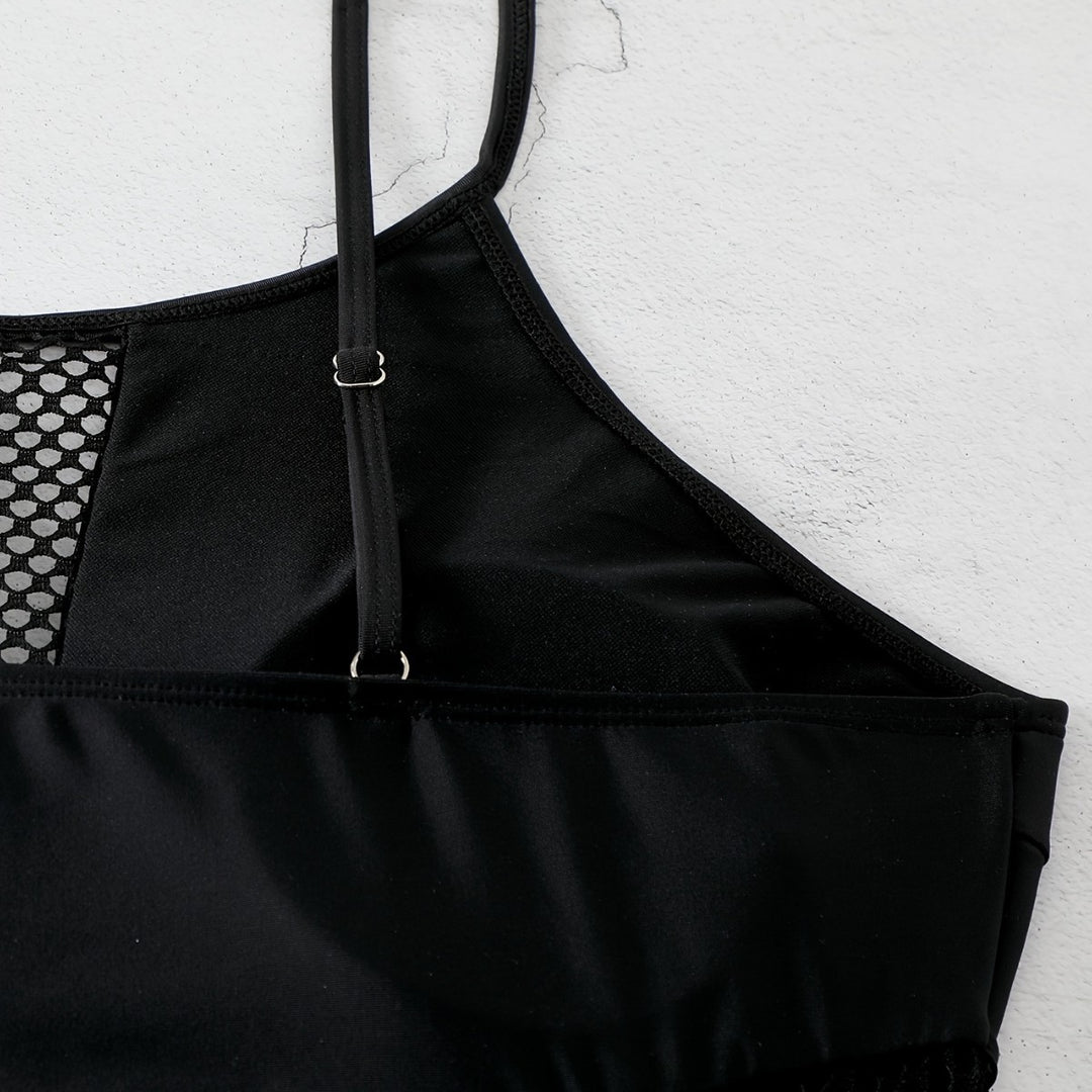 Damen Sportlicher Einteiler Badeanzug R&B