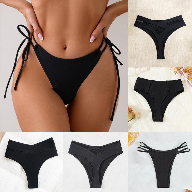 Damen Hochtaillierte Badeshorts mit Raffung R&B