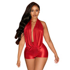 Damen Jumpsuit mit tiefem V-Ausschnitt und elegantem Bindedetail R&B