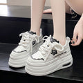 Damen Sportliche Plateau-Sneaker mit modischem Blumendetail R&B