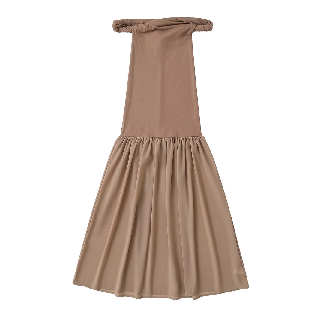 Damen Maxi-Kleid mit elegantem Schößchen R&B