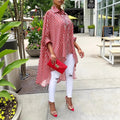 Damen Streifenbluse mit asymmetrischem Schnitt und Oversize-Design R&B