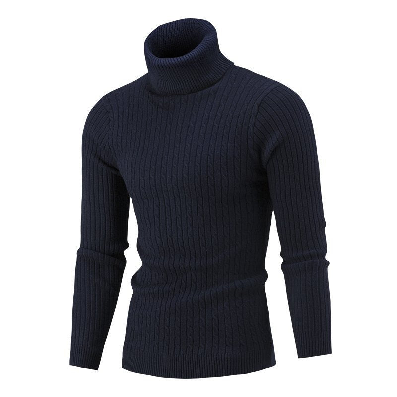 Herren modischer Rollkragenpullover aus feinem Strick R&B