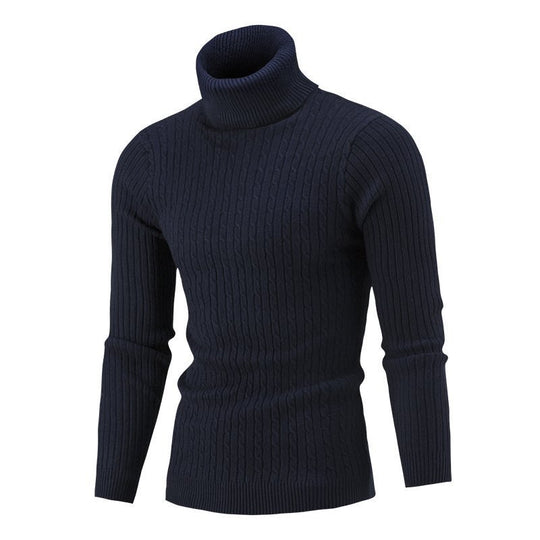 Herren modischer Rollkragenpullover aus feinem Strick R&B