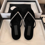 Damen Elegante und luxuriöse Perlensandalen R&B