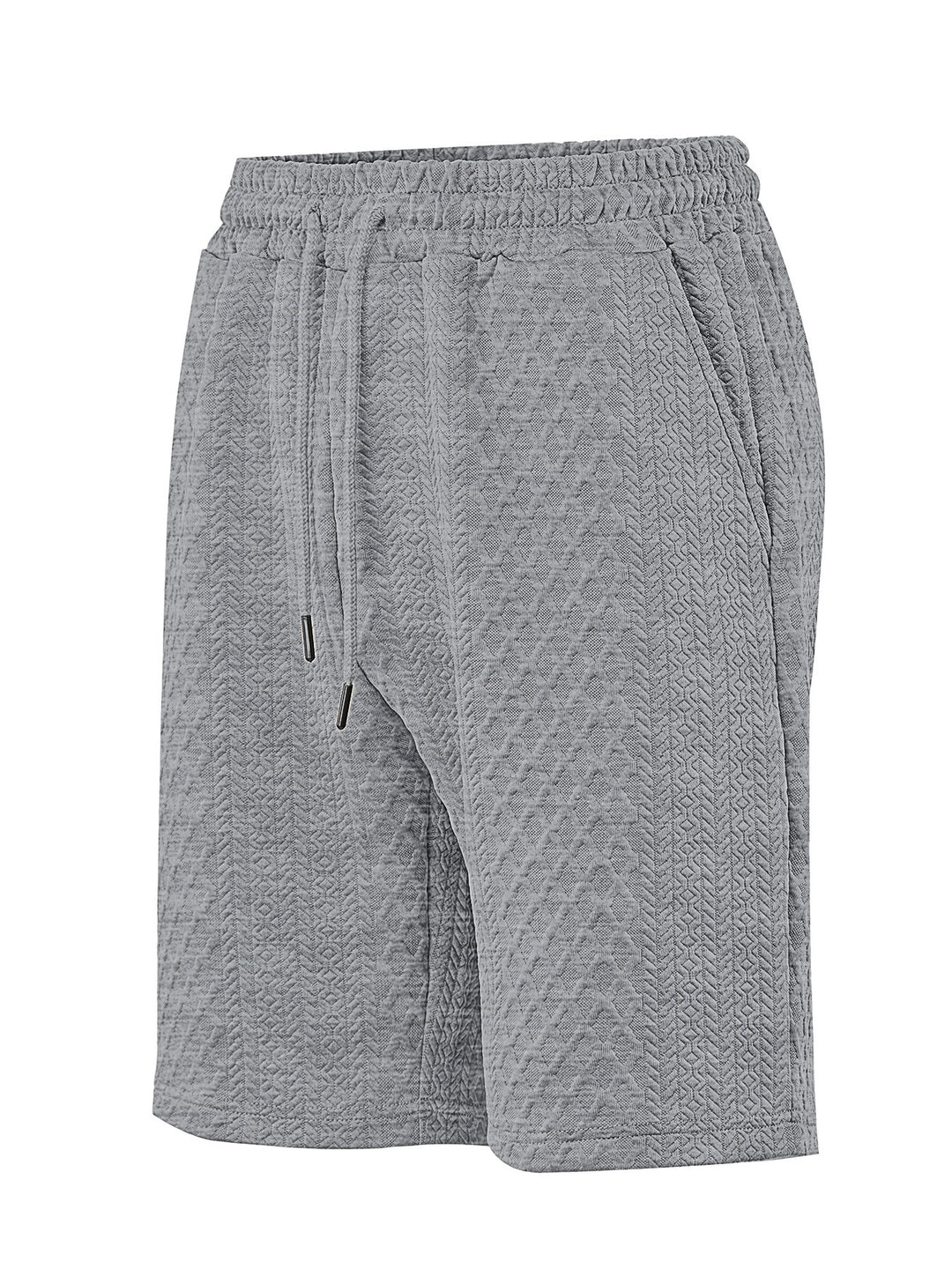Herren nan strukturierte Lounge-Shorts mit Elastikbund Tunnelzug und seitlichen Eingrifftaschen R&B