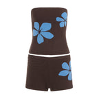 Damen Bandeau-Bikini-Set mit floralen Akzenten und hoher Bequemlichkeit R&B
