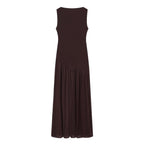 Damen Maxikleid mit elegantem Drapé und asymmetrischem Saum R&B