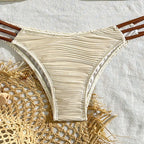 Damen Bandeau-Bikini mit raffiniertem Rüschendesign und verstellbaren Trägern
