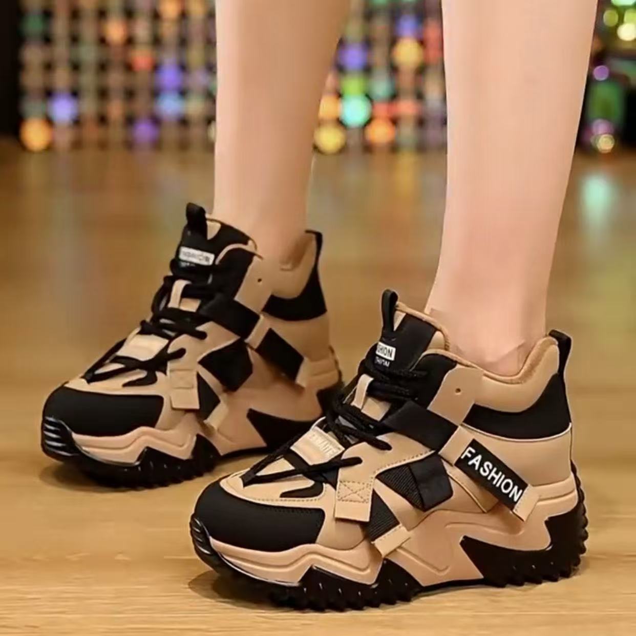 Damen Sportliche High-Top Sneakers mit herausragender Dämpfung und modischem Design R&B