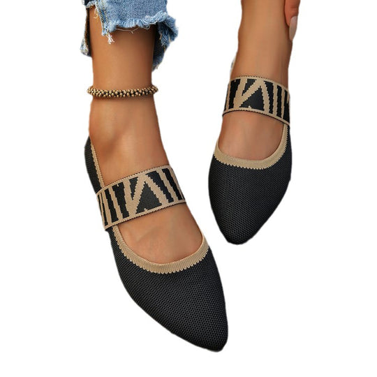 Damen modische und bequeme Slipper mit elastischem Riemen R&B