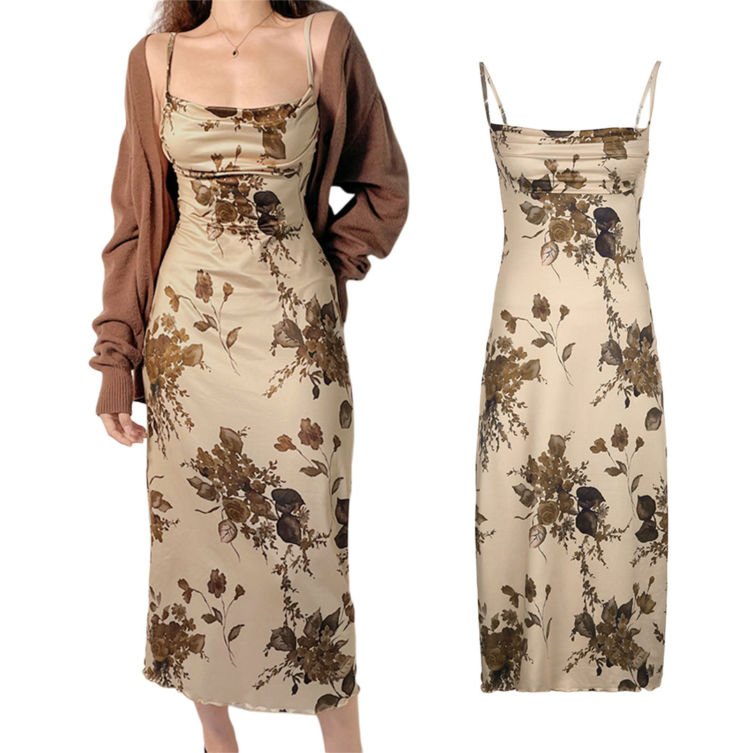 Damen Maxikleid mit elegantem floralem Design R&B