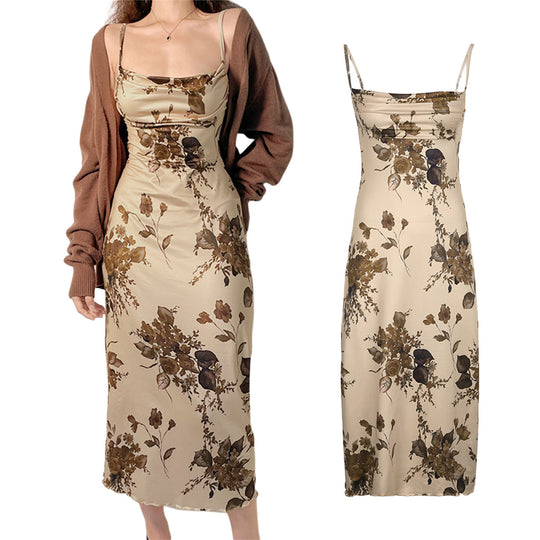 Damen Maxikleid mit elegantem floralem Design R&B