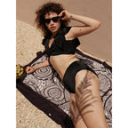Damen Bikini-Set mit charmantem Rüschendesign und eleganter Strandumhüllung R&B