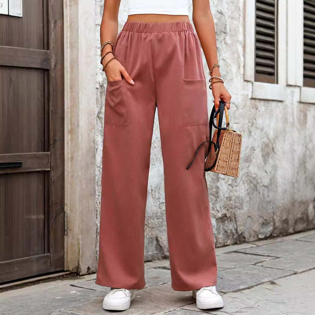 Damen Komfortable weite Stoffhose R&B
