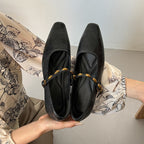 Damen Elegante Ballerinas mit modischem Riemchen und edlem Dekor EB