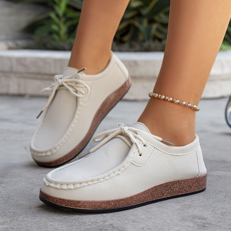 Damen Mokassins mit elastischen Schnürdetails und rutschfester Sohle R&B