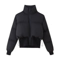 Damen Steppjacke mit hohem Kragen und elastischen Abschlüssen R&B