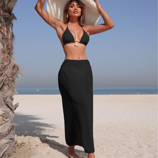 Damen Eleganter Wickelrock mit hohem Bund R&B