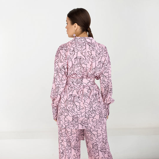 Damen modisches Blazer-Set mit floralen Akzenten R&B