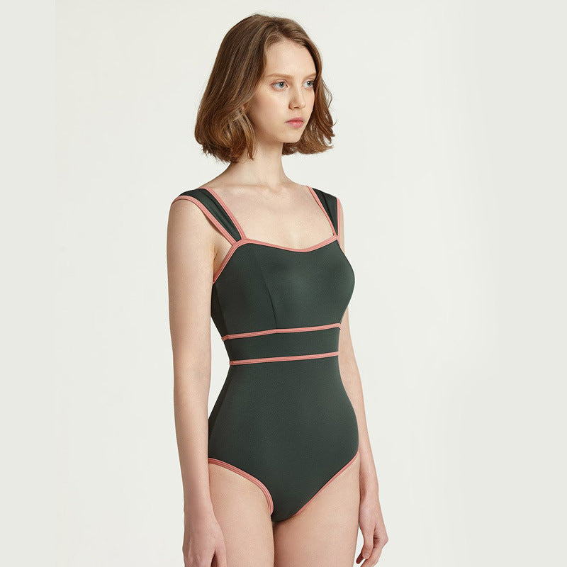 Damen Einteiliger Badeanzug mit innovativem Trägerdesign R&B