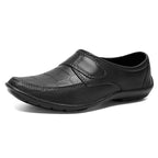 Herren Komfortable Leder Slipper mit leichtem Klettverschluss R&B