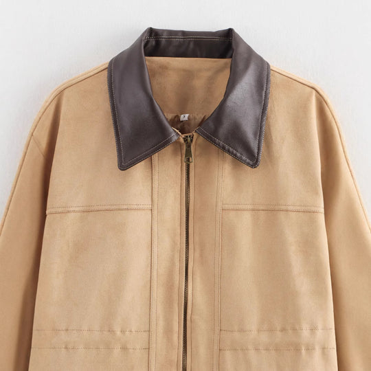 Damen Übergangsjacke mit praktischen Taschen und stilvollem Kragen R&B