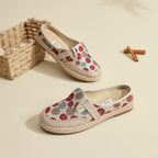 Damen Bequeme Slip-On Schuhe mit buntem Knopfdesign R&B