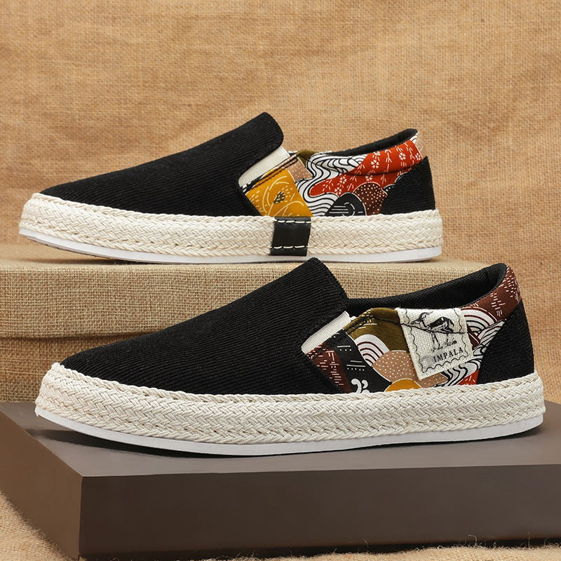 Damen Komfortable Slip-On Espadrilles mit modischem Mustermix R&B