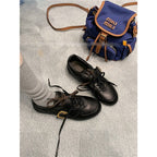 Damen elegante Schnürschuhe mit modischer Schnalle R&B