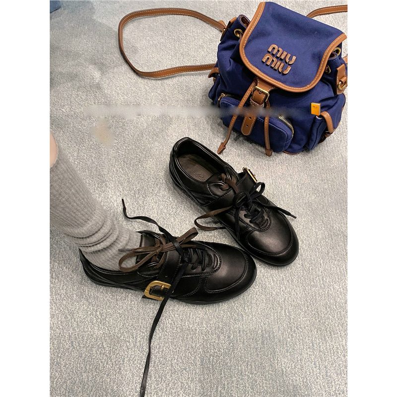 Damen elegante Schnürschuhe mit modischer Schnalle R&B