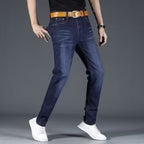 Herren Slim Fit Jeans mit elastischem Bund und modernen Akzenten