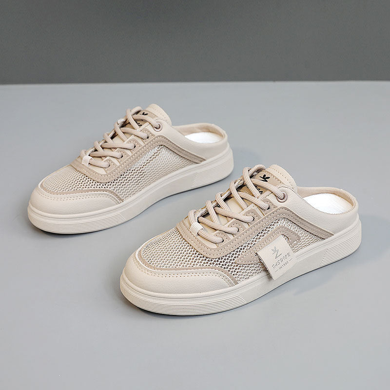 Damen leichte Slip-On Sneakers mit atmungsaktiver Mesh-Oberfläche R&B
