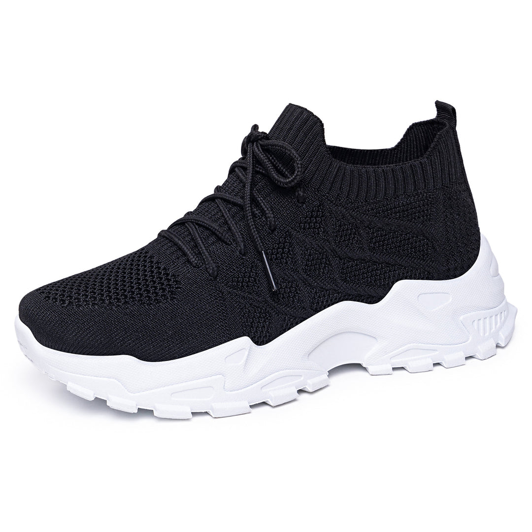 Damen Sportliche Strick-Sneaker mit rutschfester Laufsohle R&B