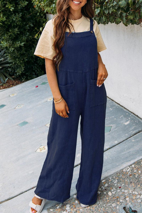 Damen Lässiger Overall mit praktischen Taschen und weitem Bein R&B