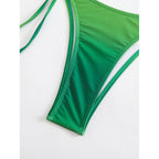 Damen Bikini-Set mit transparentem Oberteil und verstellbaren Trägern R&B