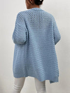 Damen Strickjacke mit offenem Schnitt und luxuriösem Texturmuster R&B