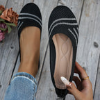 Damen komfortable Slipper mit innovativem Strickdesign R&B