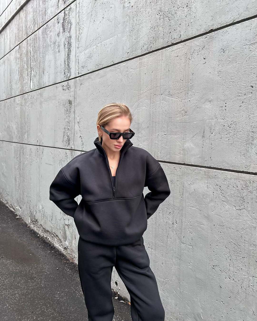 Damen Hochleistungs-Fleece Sweatshirt mit Stehkragen und Reißverschluss R&B