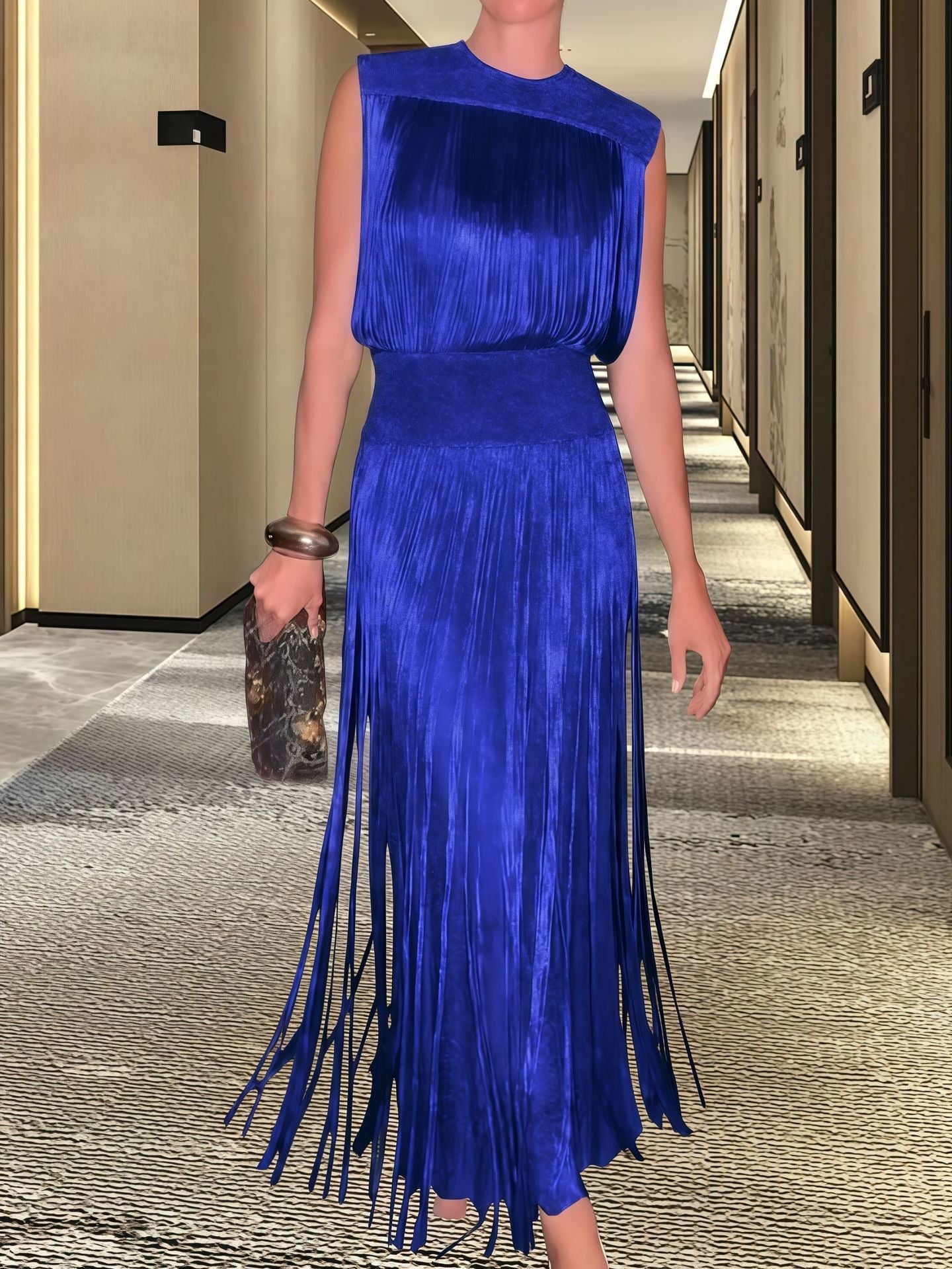 Damen Elegantes Abendkleid mit schwingendem Saum R&B