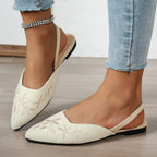 Damen Slingback-Ballerinas mit kunstvoller Stickerei und schickem spitzen Design R&B