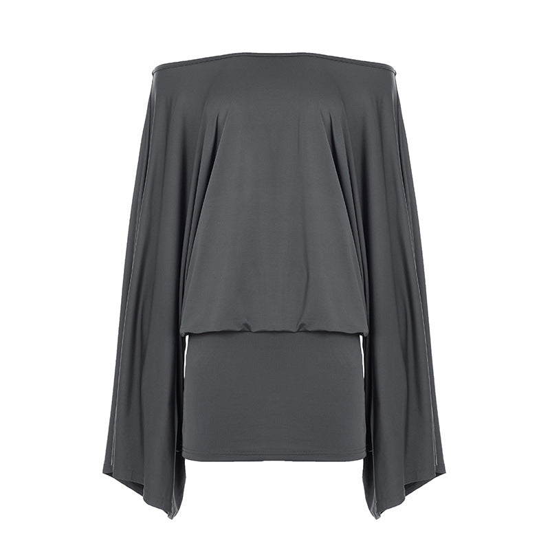 Damen Oversize-Top mit weiten Ärmeln und elastischem Bund R&B