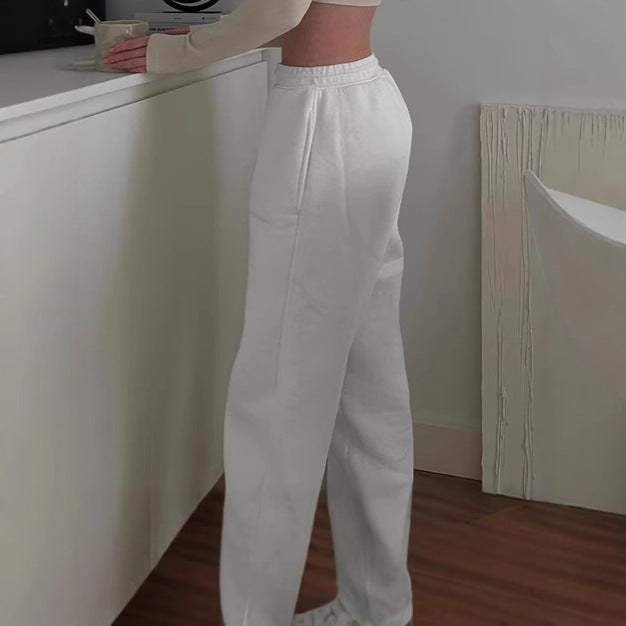 Damen Sportliche Jogginghose mit elastischem Bund und seitlichen Taschen R&B