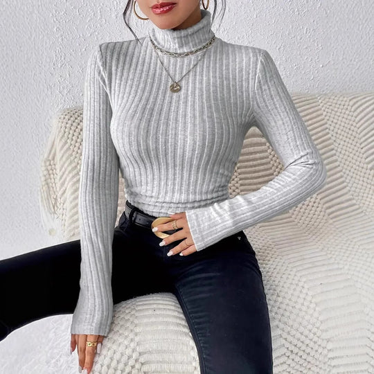 Damen Elegantes und bequemes langsames Stehkragenoberteil R&B
