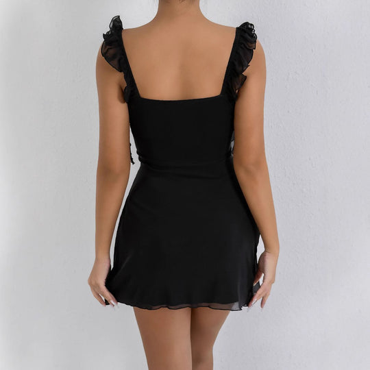 Damen Elegantes trägerloses Minikleid mit raffiniertem Schleifendetail R&B