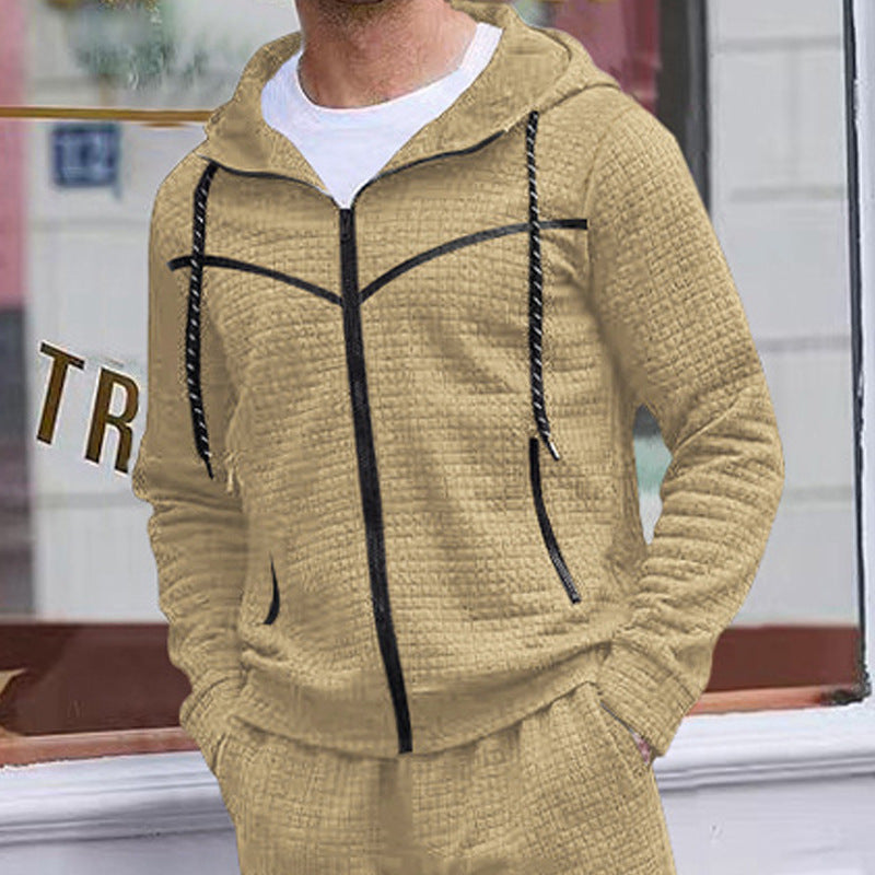 Herren stylische Jacke mit strukturiertem Design und praktischem Reißverschluss R&B