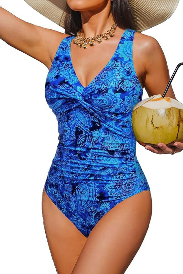 Damen Eleganter Einteiler Badeanzug mit modischem Twist R&B