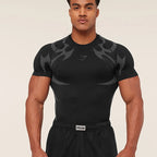 Herren nan nahtloses formgR&Bendes Funktionsshirt mit Kompressionseffekt und ergonomischen Muskelzonen R&B